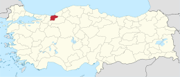 Provincia di Düzce – Localizzazione