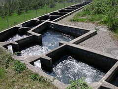 Barrage de Verbois près de Genève sur le Rhône, Suisse.