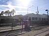 A train at Fair Oaks station