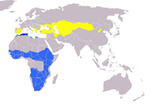 Southwestern, central and eastern Europe and Africa