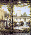 Garden-courtyard in Glienicke (1837) by August C. Haun