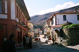 The main street in Karyes