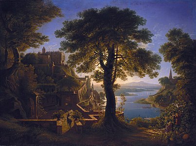 Castle by the River, at and by Karl Friedrich Schinkel