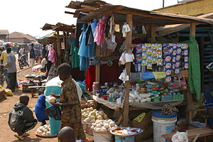 Kissidougou market on a quiet day