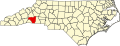 State map highlighting Rutherford County