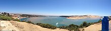 Vista panorámica de Merja Zerga, tomada desde la ciudad de Moulay Bousselham