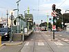 The outbound platform at Gilman/Paul station, 2020