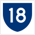 Highway 18 marker