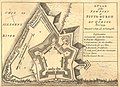 1759: A pre-construction plan for Fort Pitt which did not include the Block House
