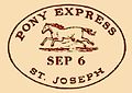 Westbound Pony Express postmark