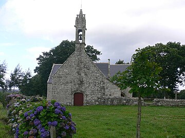 Pignon ouest de la chapelle.