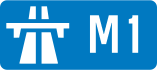 M1 motorway shield