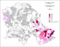 Проценат Румуна у Војводини 2011. године - по насељима