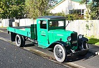 1931 Bedford WLG truck. The first Bedford model to be assembled in New Zealand