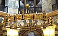 Wheel chandelier, daylight from below