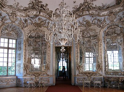 Hall of Mirrors of Amalienburg by Johann Baptist Zimmermann (1734 – 1739)