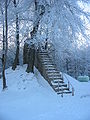 Torre de Baltia, de 6m de altura, en invierno