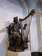 König David (ursprünglich auf dem Gehäuse der alten Orgel)