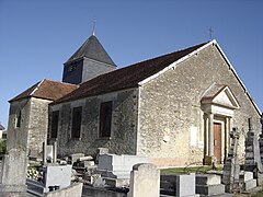 Église Saint-Maurice à Briel-sur-Barse et le cimetière.