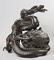 Bronze censer (kōro) with dragon made by Kimura Toun (c. 1800–1870)