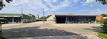 Der Busbetriebshof im Stadtbezirk Am Schäfflerbach