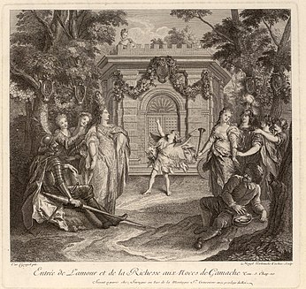 Entrée de l'Amour et de la Richesse aux noces de Gamache, after Charles Coypel.