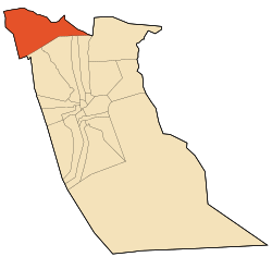 Location of Hamraia commune within El Oued Province