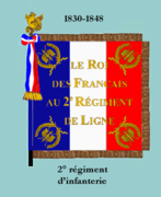 Drapeau modèle de 1830 à 1848 (avers).