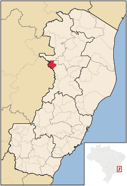 Localização de Alto Rio Novo no Espírito Santo