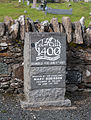 Memorial plaque unveiled by Mary Robinson on the occasion of the 1400th anniversary of the death of Colm Cille