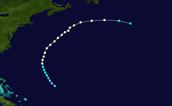 Trajectoire de l'ouragan Humberto