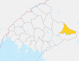 Location of Hyangsan County