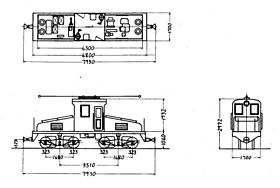 両備鉄道11号形 形式図