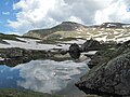 Le grand Lac de Barroude. Au fond, le Pic de Port Vieux.