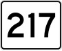 Route 217 marker