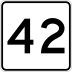 Route 42 marker