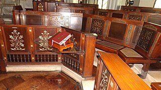 Choir stalls at the chancel