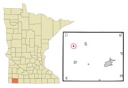 Location of Lismore, Minnesota