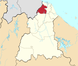 Location of Pasir Mas District in Kelantan