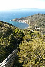 Port-Cros, vue depuis le mont Vinaigre.