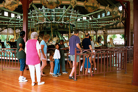 Carousel built in 1905 by Gustav Dentzel which is still operational in Rochester, New York