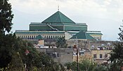 View from afar of a large structure in the Royal Palace today