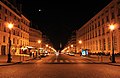 Rue Soufflot at night from the Place du Panthéon