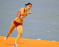 Ruth Beitia spanyol versenyző elugrás előtt