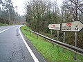 Panneaux de signalisation à 8 km de Pontevedra