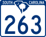 South Carolina Highway 263 marker