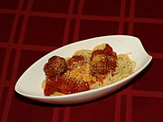 Spaghetti and meatballs