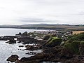 The village of St Abbs seen from the southern side of St Abb's Head.