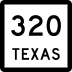 State Highway 320 marker