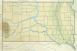 Location of the lake in South Dakota.